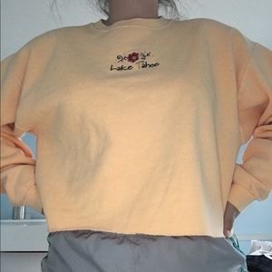 Super cute cropped crew neck sweater